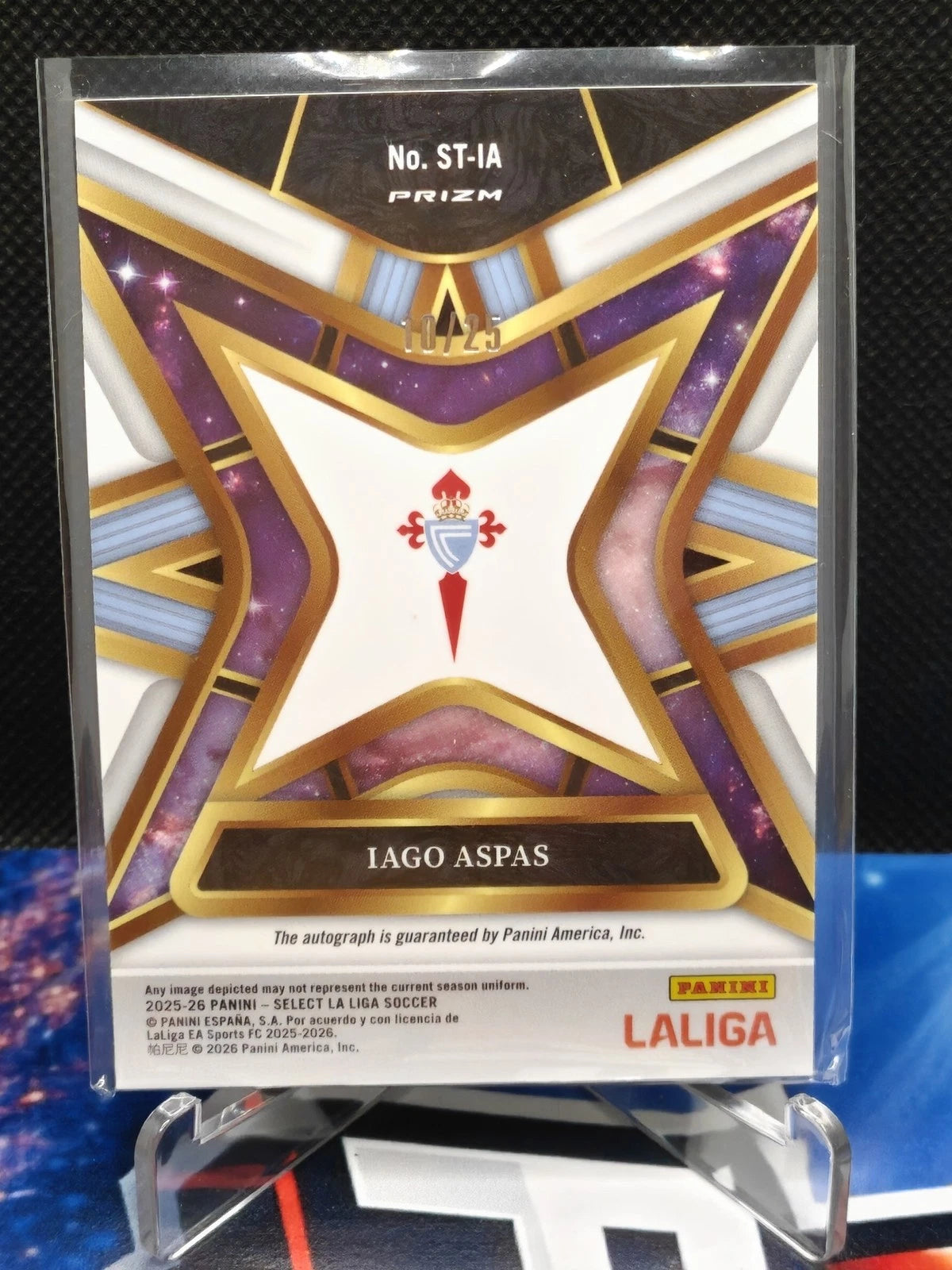 Iago Aspas Select La Liga - Stars Signatures Prizm 2025-26 Auto / Numbered Prizm /25
