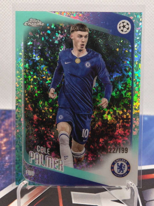 Cole Palmer Topps Chrome UEFA Champions League 2025-26 Speckle Refractor Parallel /199