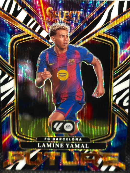 2025-26 Panini Select La Liga - Lamine Yamal Field Level Zebra Prizm SSP - FC Barcelona